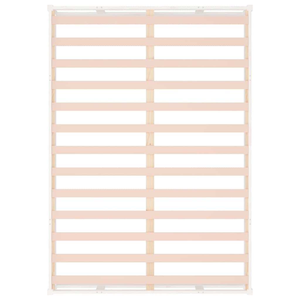 Bedframe Massief Hout 140 x 190 cm Wit