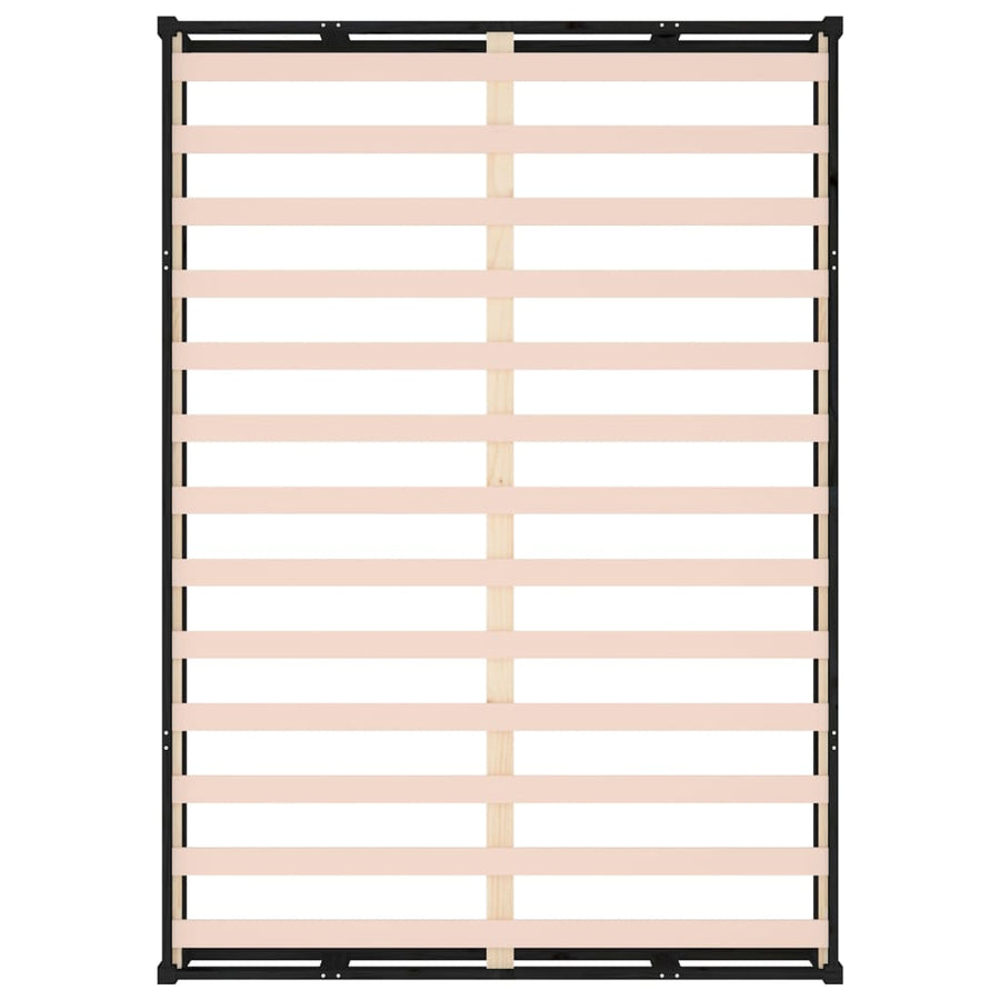 Bedframe Massief Hout 140 x 190 cm Zwart