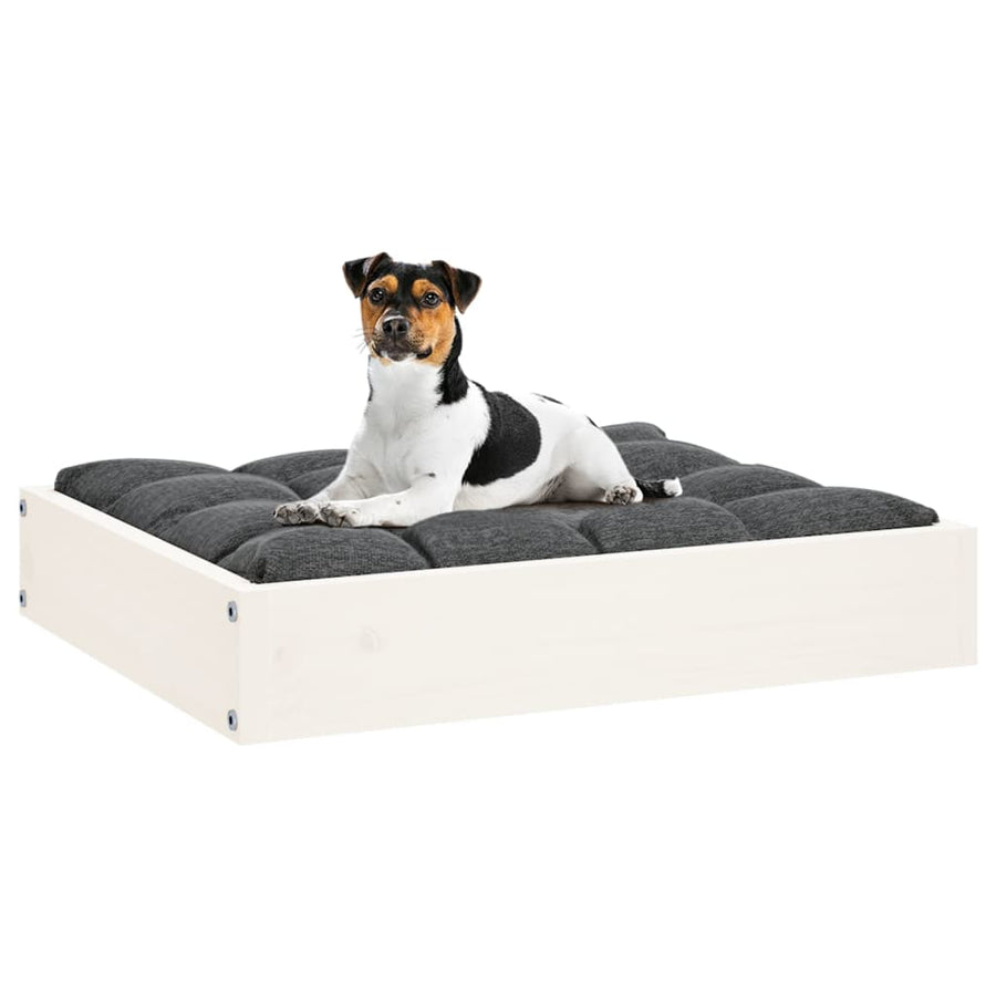 Hondenmand 51,5x44x9 cm massief grenenhout wit