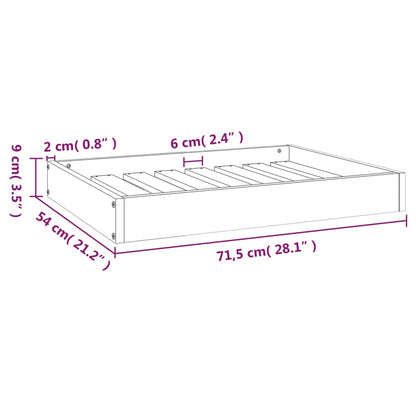 Hondenmand 71,5X54X9 Cm Massief Grenenhout 71.5 x 54 x 9 cm