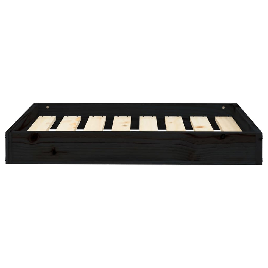 Hondenmand 71,5x54x9 cm massief grenenhout zwart