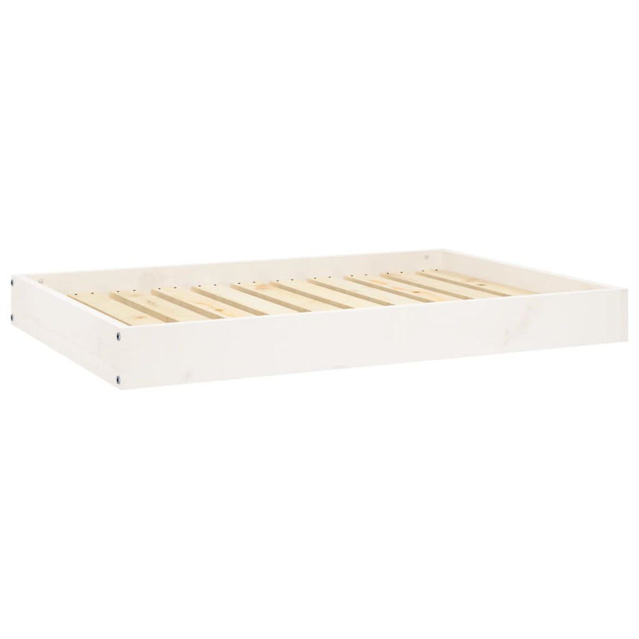 Hondenmand 91,5x64x9 cm massief grenenhout wit Wit