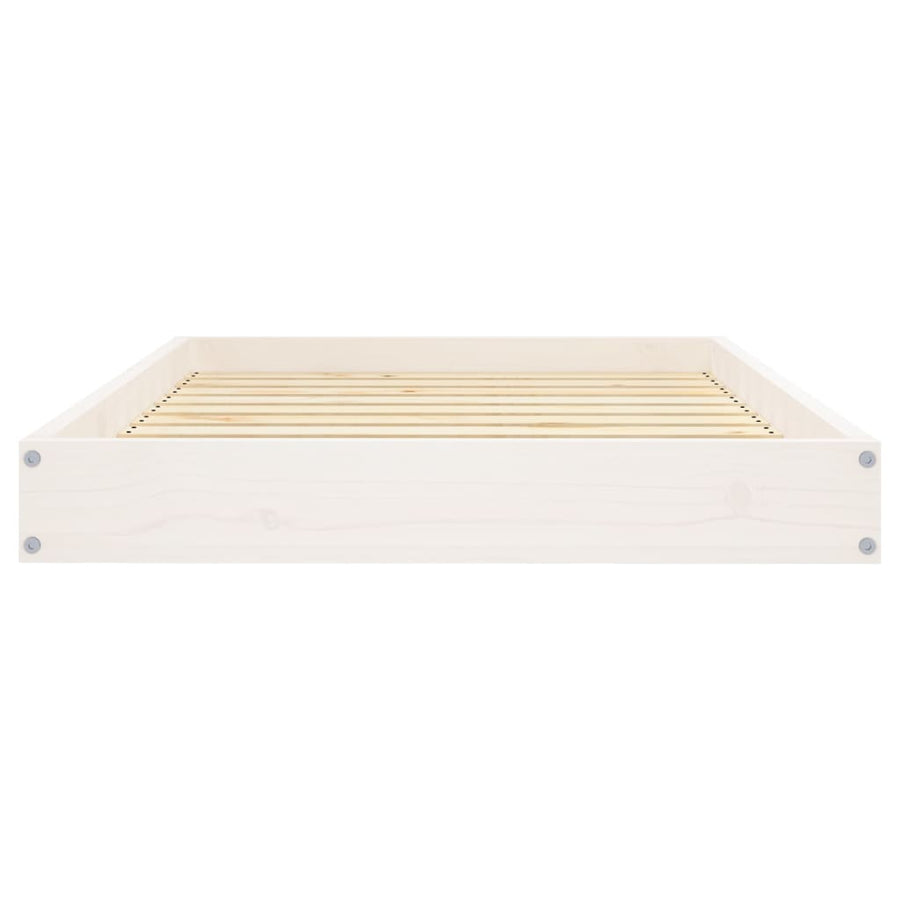 Hondenmand 91,5x64x9 cm massief grenenhout wit Wit