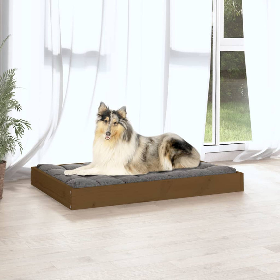 Hondenmand 91,5X64X9 Cm Massief Grenenhout 91.5 x 64 x 9 cm