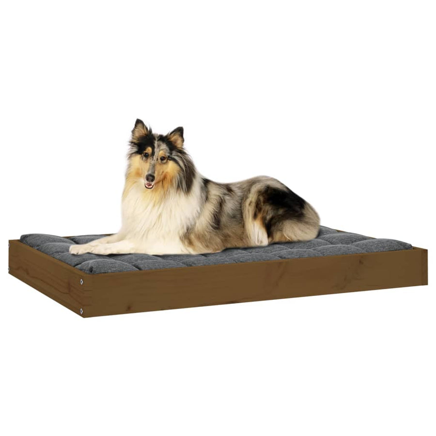 Hondenmand 91,5X64X9 Cm Massief Grenenhout 91.5 x 64 x 9 cm