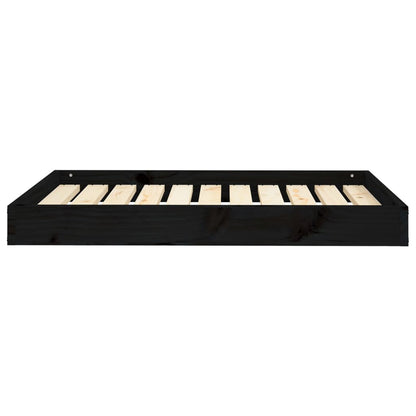 Hondenmand 91,5x64x9 cm massief grenenhout zwart