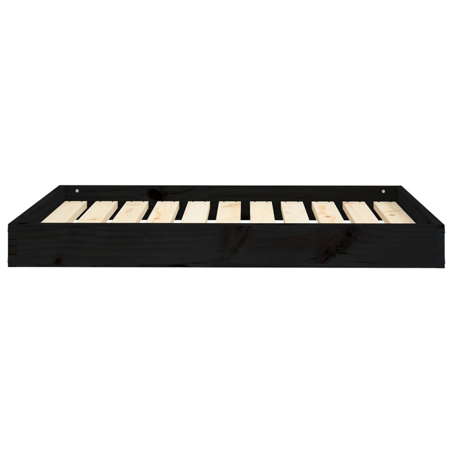 Hondenmand 91,5x64x9 cm massief grenenhout zwart