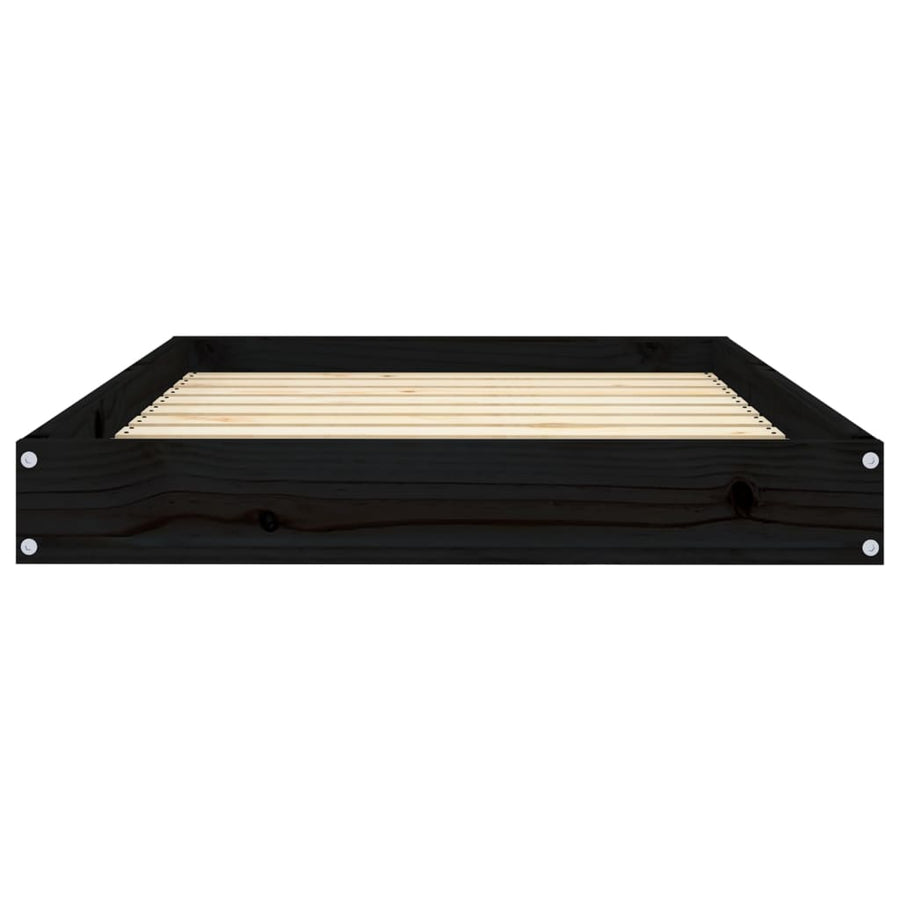 Hondenmand 91,5x64x9 cm massief grenenhout zwart
