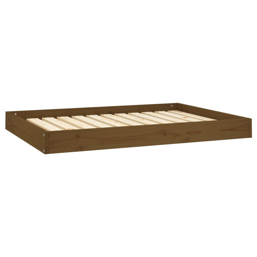 Hondenmand 101,5X74X9 Cm Massief Grenenhout Honingbruin