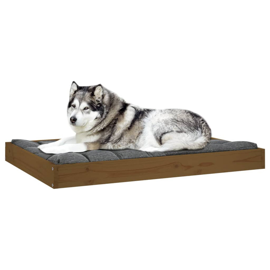 Hondenmand 101,5X74X9 Cm Massief Grenenhout Honingbruin