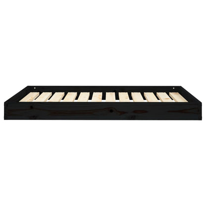 Hondenmand 101,5X74X9 Cm Massief Grenenhout Zwart