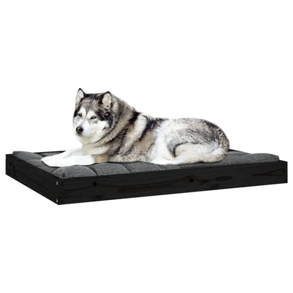 Hondenmand 101,5X74X9 Cm Massief Grenenhout Zwart