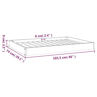 Hondenmand 101,5X74X9 Cm Massief Grenenhout Zwart