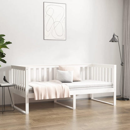 Slaapbank 90X200 Cm Massief Grenenhout Wit 90 x 200 cm