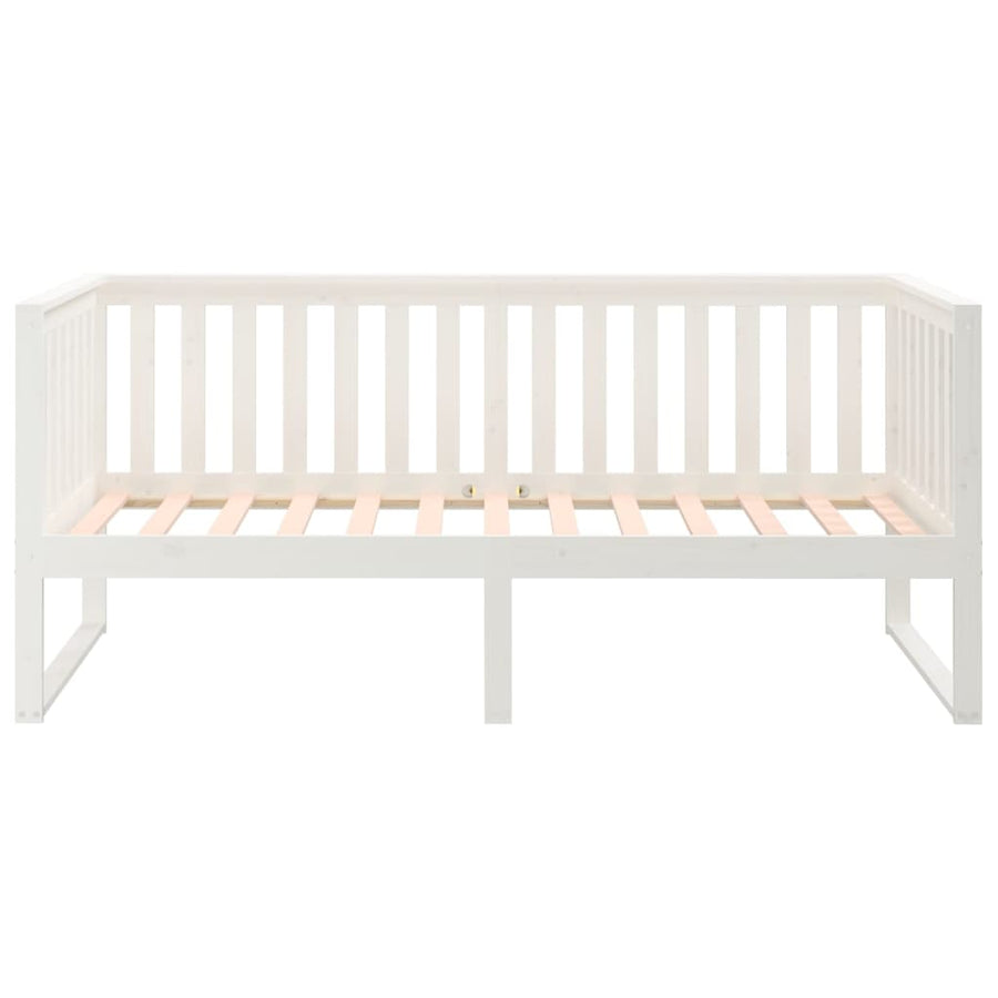 Slaapbank 90X200 Cm Massief Grenenhout Wit 90 x 200 cm