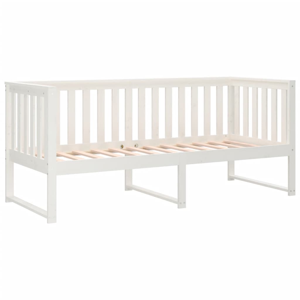 Slaapbank 80X200 Cm Massief Grenenhout Wit 80 x 200 cm