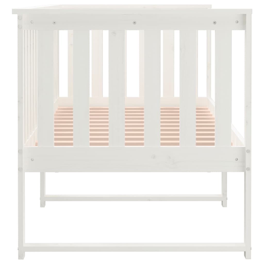 Slaapbank 80X200 Cm Massief Grenenhout Wit 80 x 200 cm