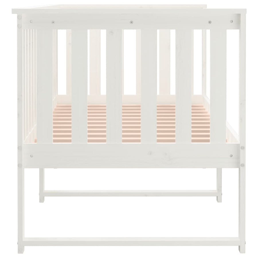 Slaapbank 80X200 Cm Massief Grenenhout Wit 80 x 200 cm