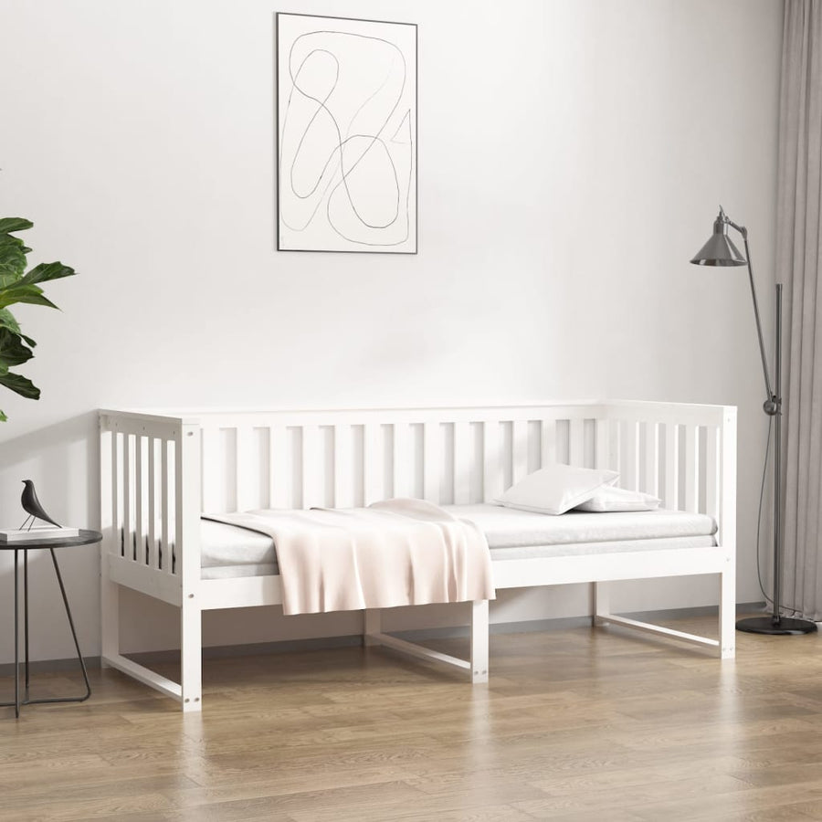 Slaapbank 80X200 Cm Massief Grenenhout Wit 80 x 200 cm
