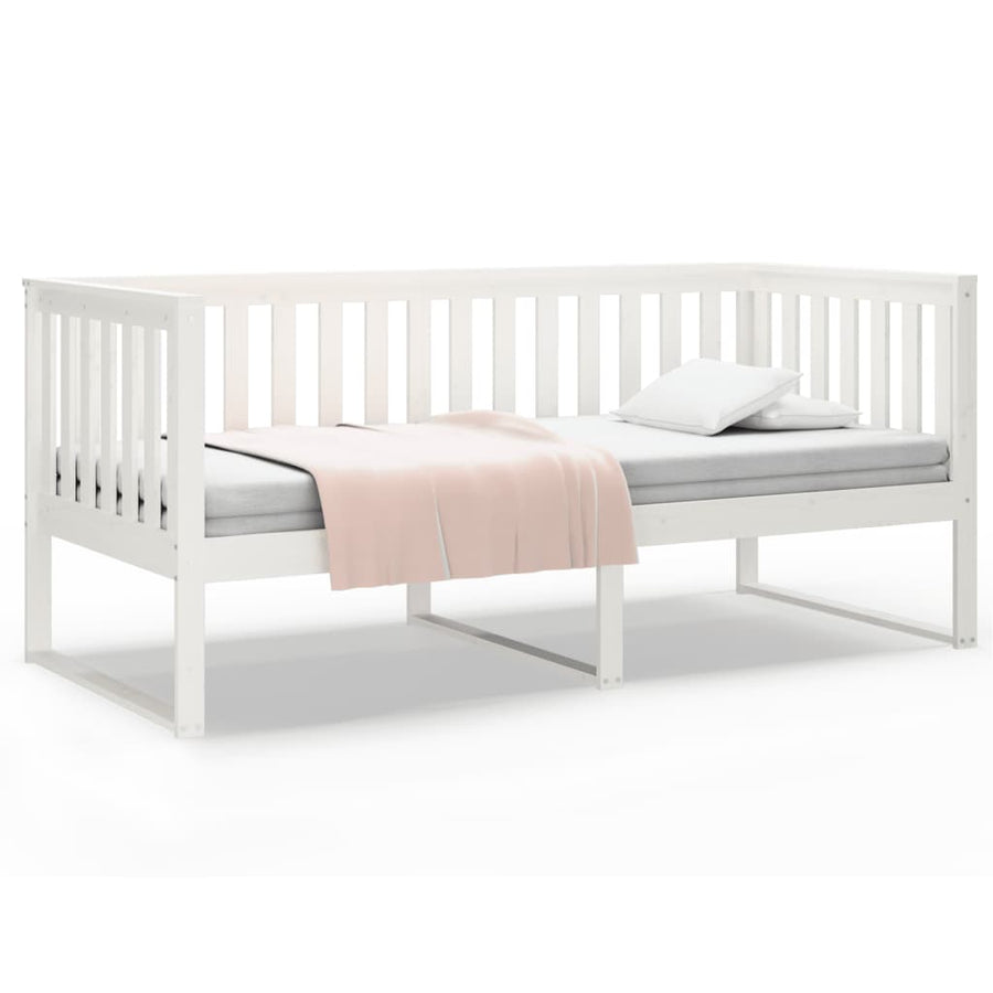 Slaapbank Massief Grenenhout 90 x 190 cm Wit