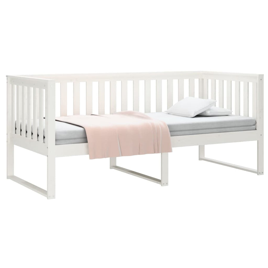 Slaapbank Massief Grenenhout 90 x 190 cm Wit