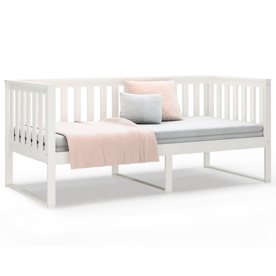 Slaapbank Massief Grenenhout 90 x 190 cm Wit