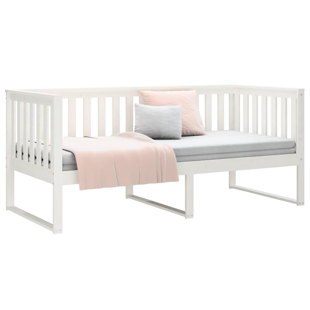 Slaapbank Massief Grenenhout 90 x 190 cm Wit