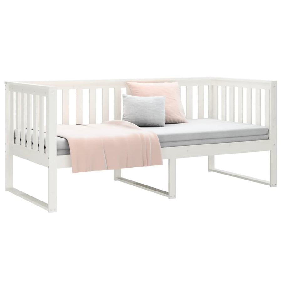 Slaapbank Massief Grenenhout 90 x 190 cm Wit