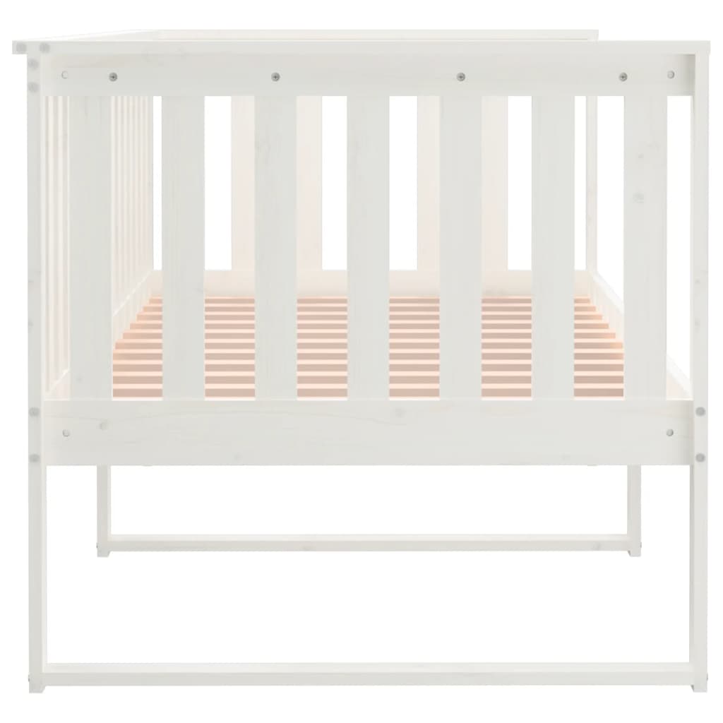 Slaapbank Massief Grenenhout 90 x 190 cm Wit