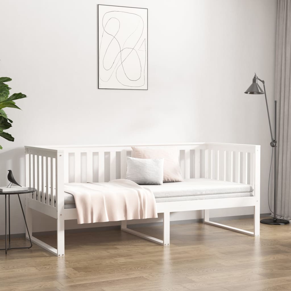 Slaapbank 100X200 Cm Massief Grenenhout Wit 100 x 200 cm