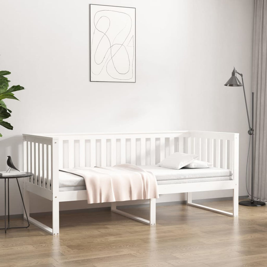 Slaapbank 100X200 Cm Massief Grenenhout Wit 100 x 200 cm