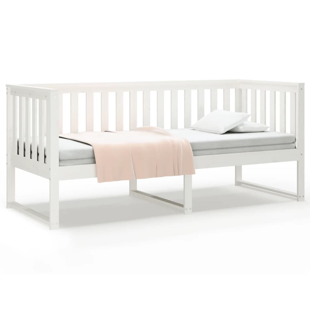 Slaapbank Massief Grenenhout 75 x 190 cm Wit