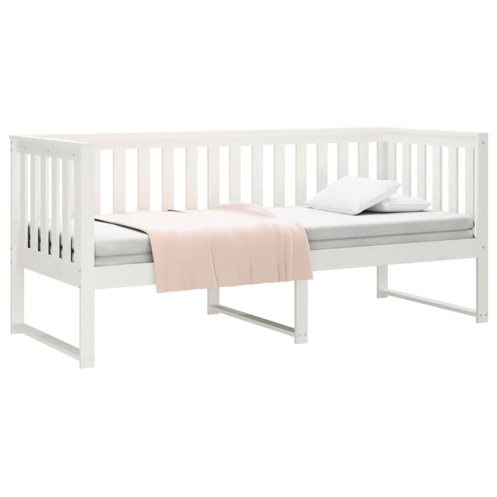 Slaapbank Massief Grenenhout 75 x 190 cm Wit