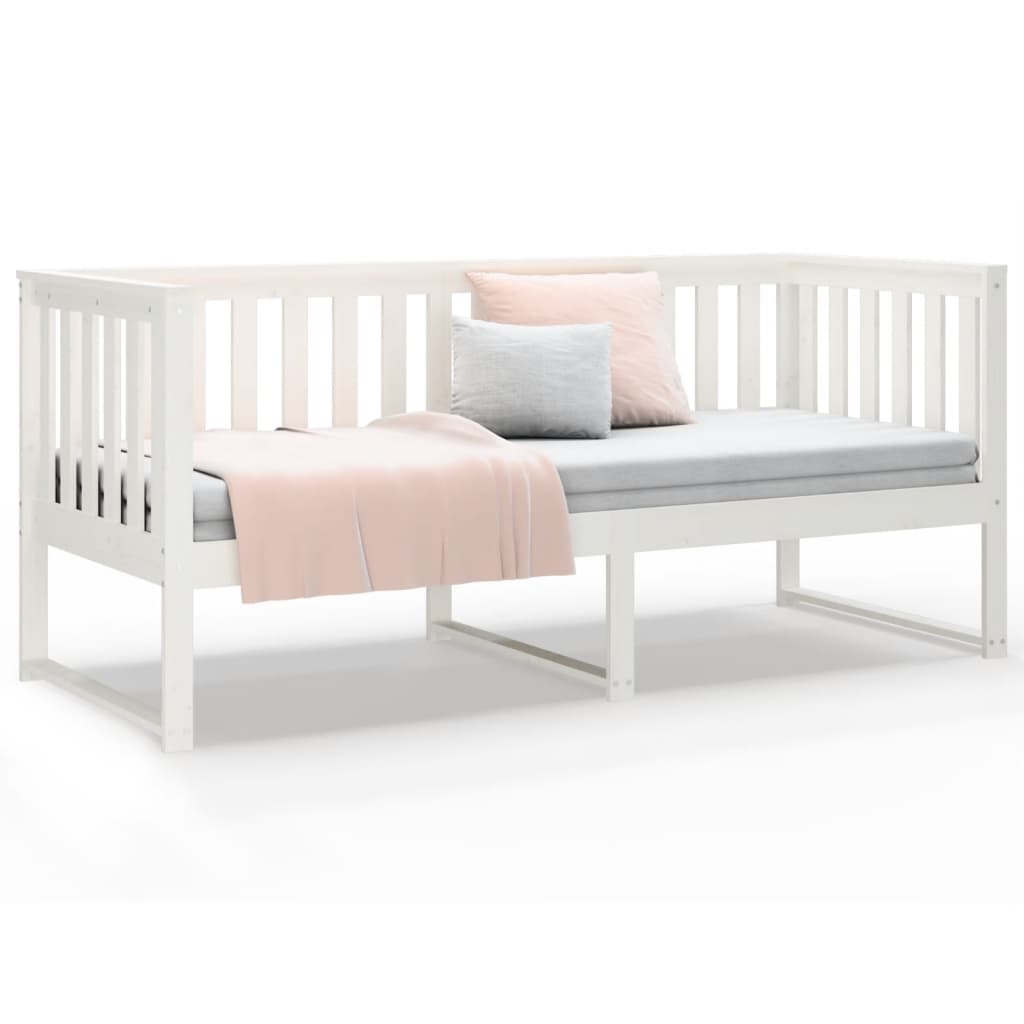 Slaapbank Massief Grenenhout 75 x 190 cm Wit