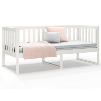 Slaapbank Massief Grenenhout 75 x 190 cm Wit