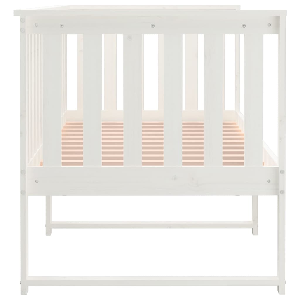 Slaapbank Massief Grenenhout 75 x 190 cm Wit