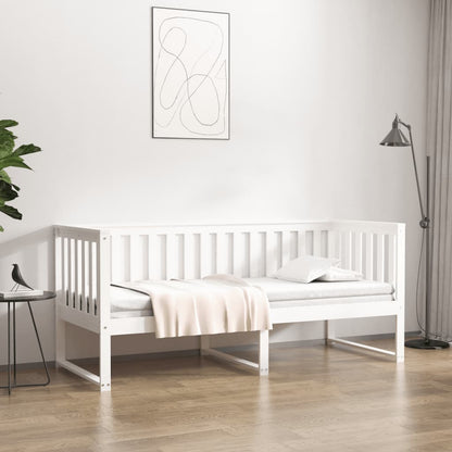 Slaapbank Massief Grenenhout 75 x 190 cm Wit