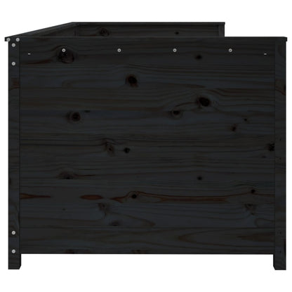 Slaapbank 90X200 Cm Massief Grenenhout Zwart