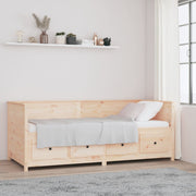 Slaapbank 80x200 cm massief grenenhout met lades