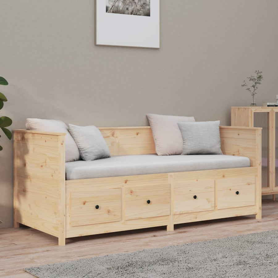 Slaapbank 90X190 Cm Massief Grenenhout