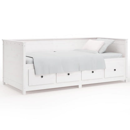 Slaapbank 90X190 Cm Massief Grenenhout Wit