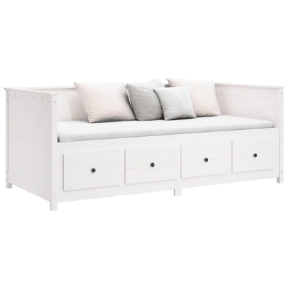 Slaapbank 90X190 Cm Massief Grenenhout Wit