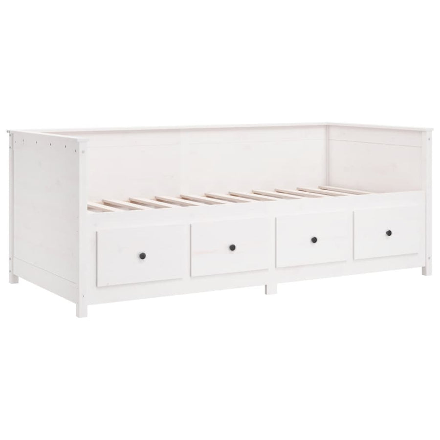 Slaapbank 90X190 Cm Massief Grenenhout Wit