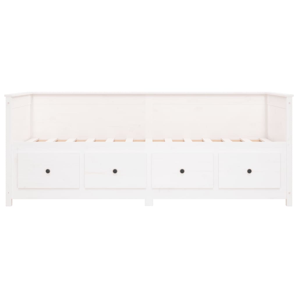 Slaapbank 90X190 Cm Massief Grenenhout Wit
