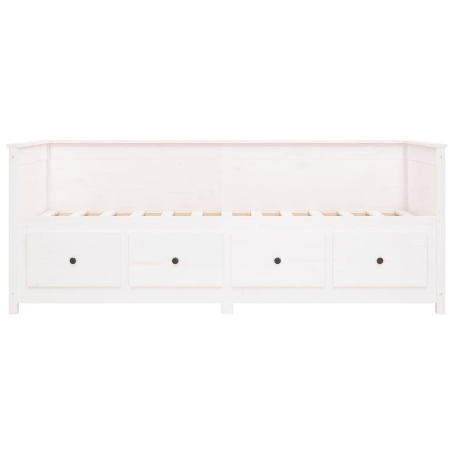 Slaapbank 90X190 Cm Massief Grenenhout Wit