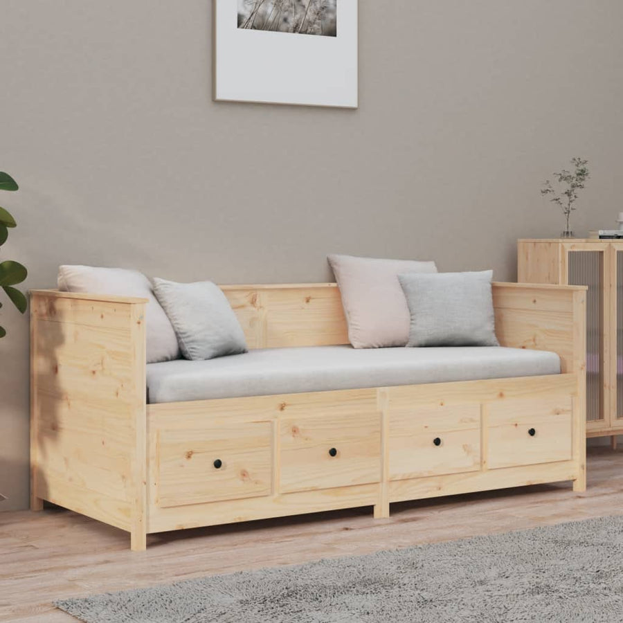 Slaapbank 75X190 Cm Massief Grenenhout