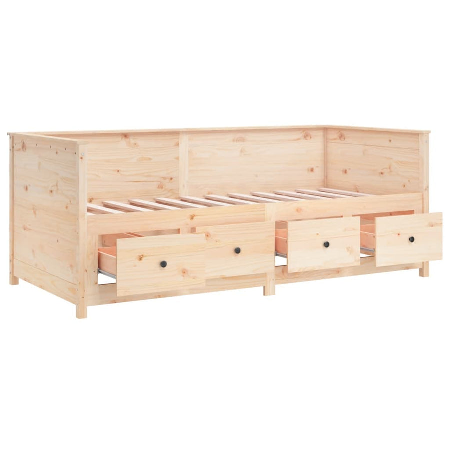 Slaapbank 75X190 Cm Massief Grenenhout