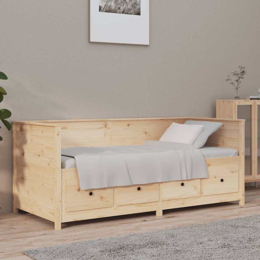 Slaapbank 75X190 Cm Massief Grenenhout