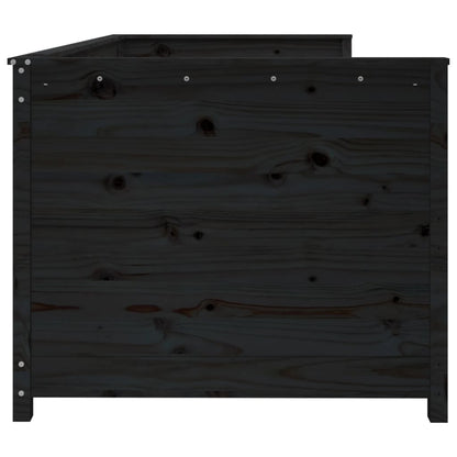 Slaapbank 75X190 Cm Massief Grenenhout Zwart