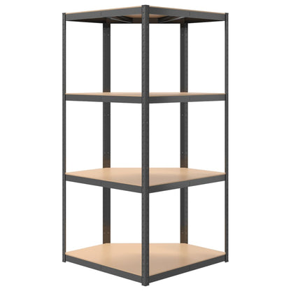 Opbergrek 4-Laags Staal En Bewerkt Hout Kleurig Antraciet 1 75 x 75 x 160 cm